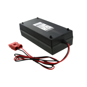 Fangxin 12V 20A Li-ion Battery Charger front view with LED indicators