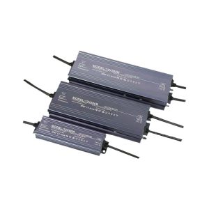 Fangxin Power IP67 waterproof AC-DC power adapter, available in 12V/24V/36V/48V/60V with power ratings from 60W to 2000W, designed for outdoor LED lighting and industrial applications.